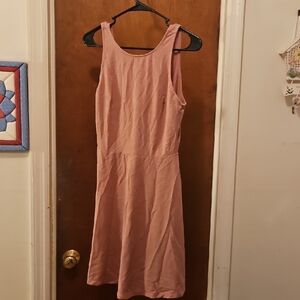 H&M Glitter Dusty Pink Sleeveless Midi Dress